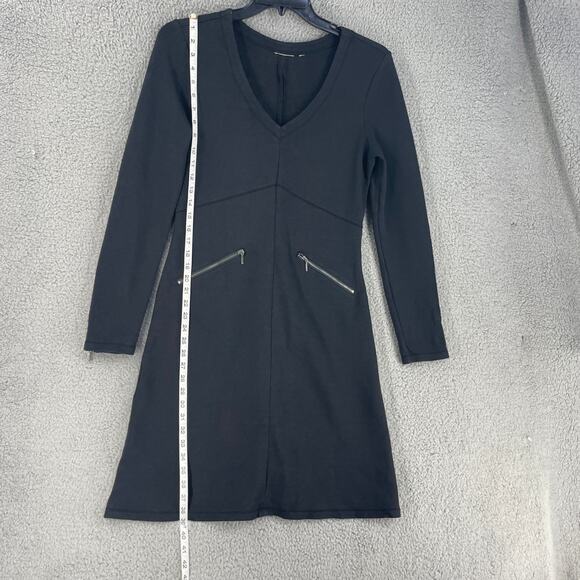 Athleta Womens Celebration Dress Ponte Sz * L Black Cotton Modal - Picture 4 of 16